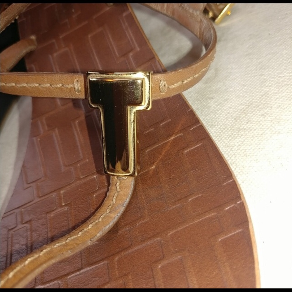 TORY BURCH WOMEN'S STRAP SANDALS SIZE 10 BROWN WED